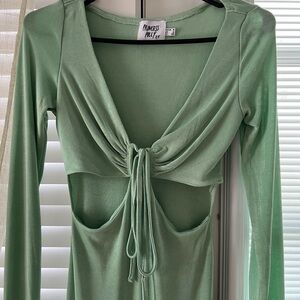 Fashionomics Red and White Patterned Skirt